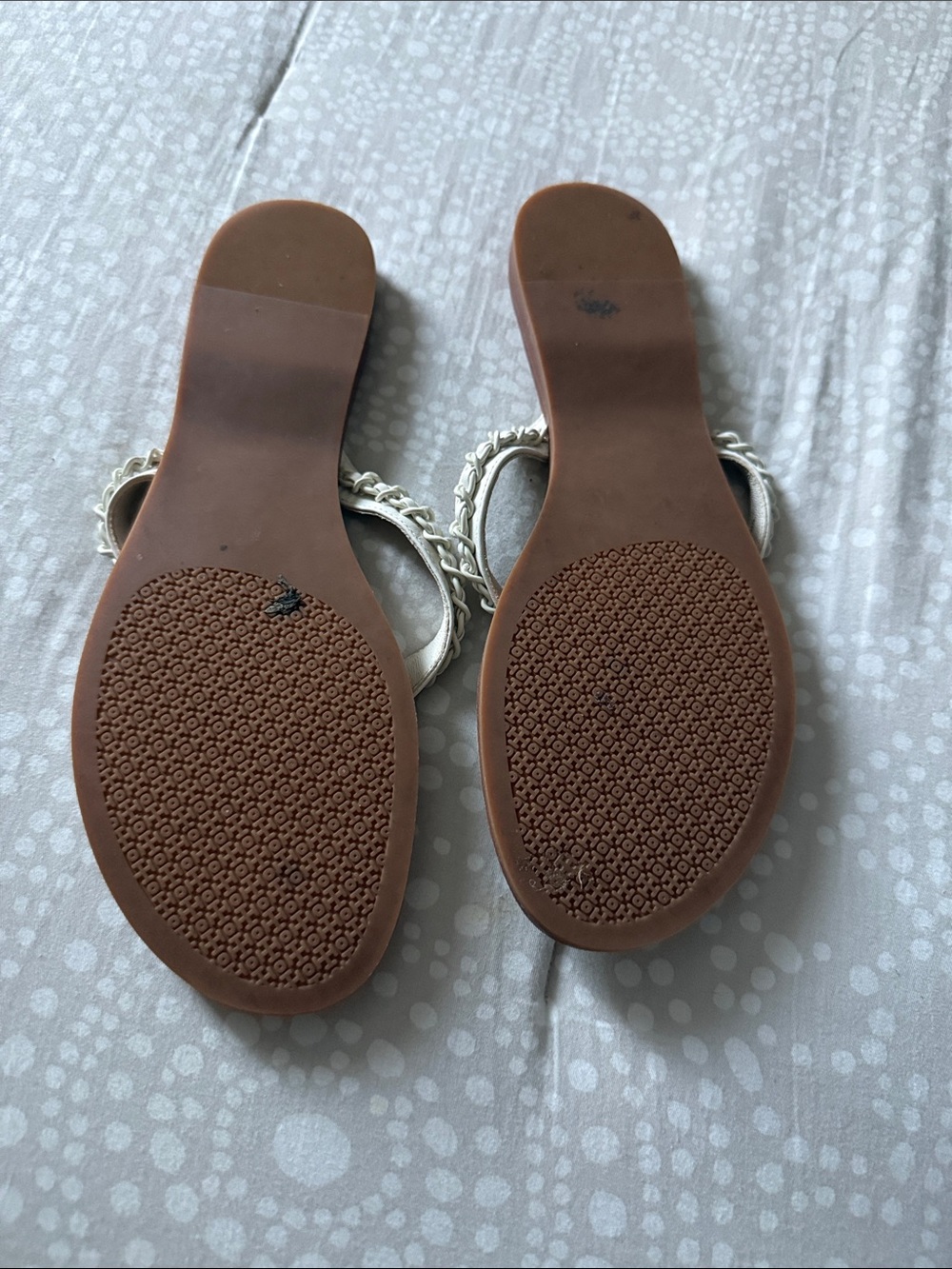 Tory Burch Cream Braided Thong Sandals - Picture 3 of 3